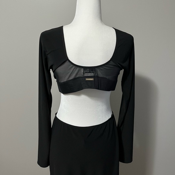 Joseph Ribkoff Shadow Sleeve Style 143431 Black Crop Sheer - Picture 8 of 16